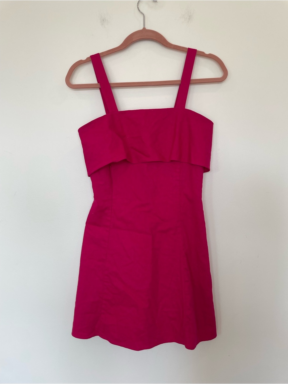 Banana Republic Pink Linen Blend Fit & Flare Mini Dress Size 0 Summer Coquette